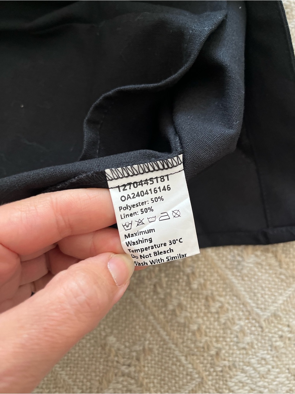 NWT Commense Black Linen Blend Button Front Vest Top Minimalist Sleeveless - Picture 3 of 6
